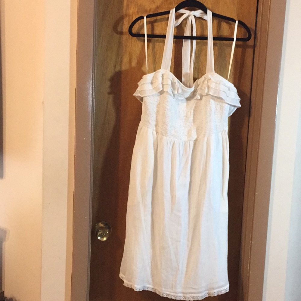 Anthropologie Off white gauze summer dress
